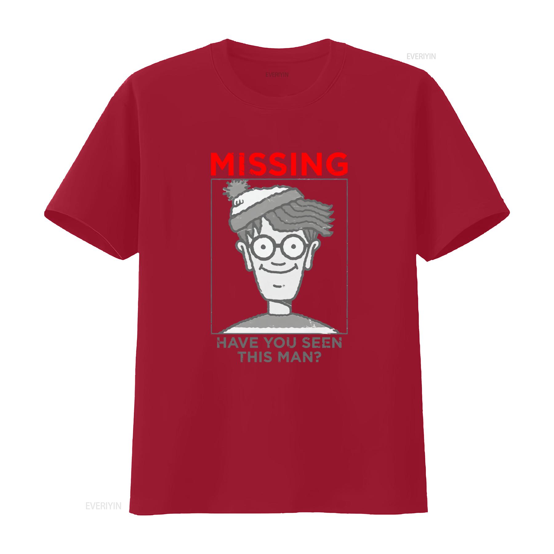 Wheres Waldo Missing Licensed Adult T Shirt Fun Nostalgic Design vintage Washed Unisex graphic Casual fashion Breathable Soft S