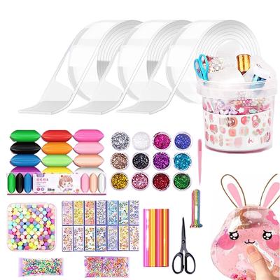 Kit de bolhas de fita nano, bolha de plástico de fita dupla face, balões de bolha super elásticos com inflador e enchimento de bolhas de 20 pacotes