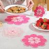 Creative Flower Insulation Pads Thick Anti Slip Wear-resistant Placemat Anti Scalding Household Mats Adsorption Wall Decoration