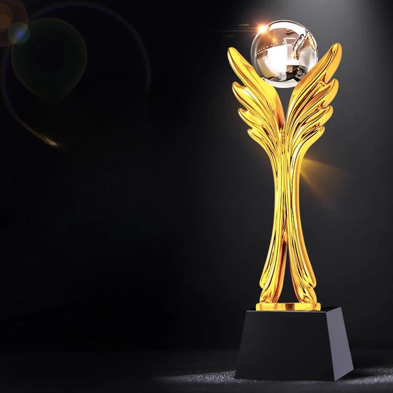 

Customized High-end Resin Trophy, Annual Meeting Employee Celebration Souvenir, Excellent Awards Decor, Blank Crystal Ball , 1Pc
