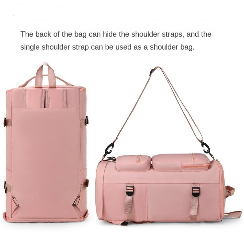 Large Capacity Women Shoulder Travel Backpack Dry Wet Separation Zipper Sports Yoga Luggage Bags with Shoe Compartment