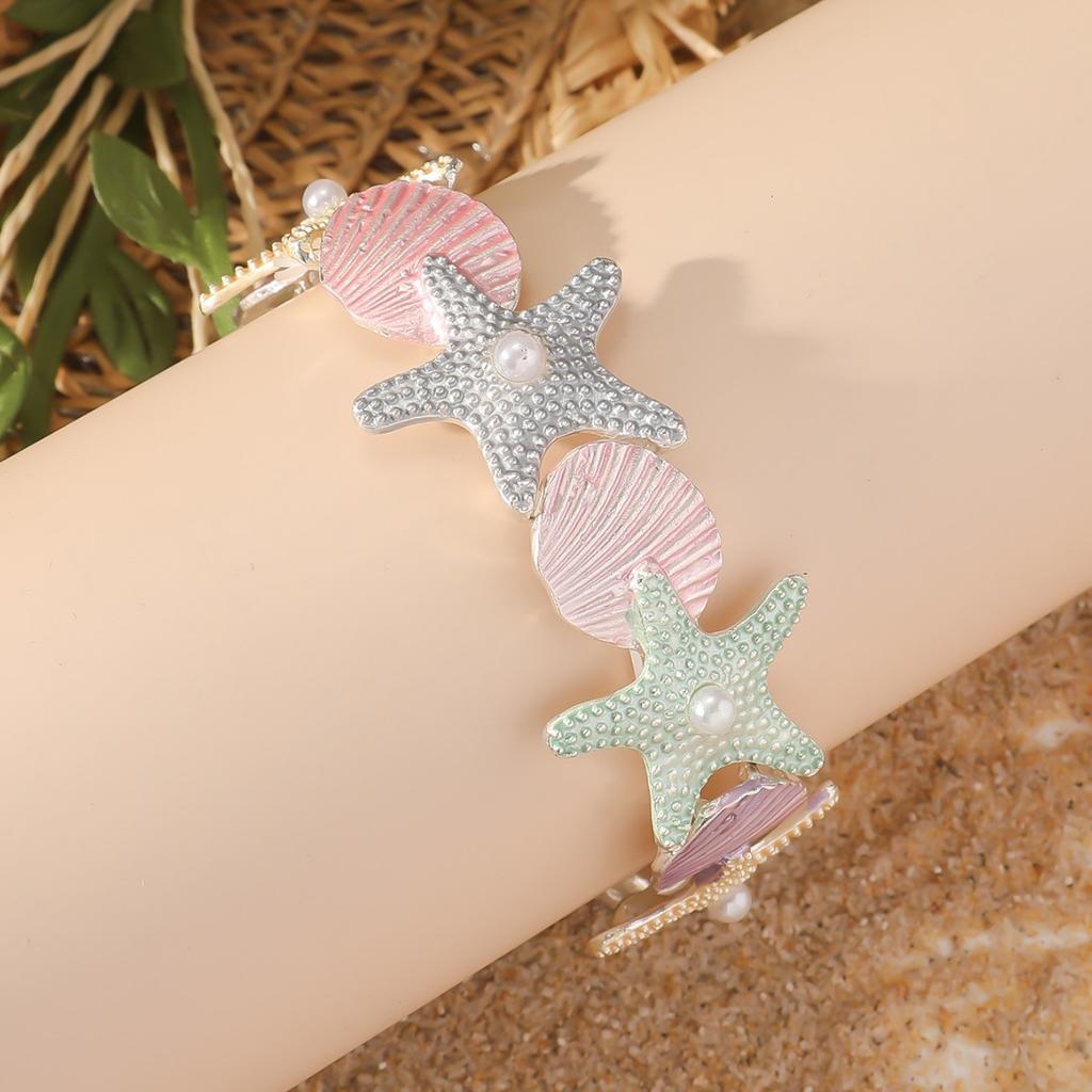 Fashion Bracelets Creative Starfish Festival Ornaments Shell 1 PC Beach Bracelet Vacation Style Daily Wear Wedding Temperament Ladies