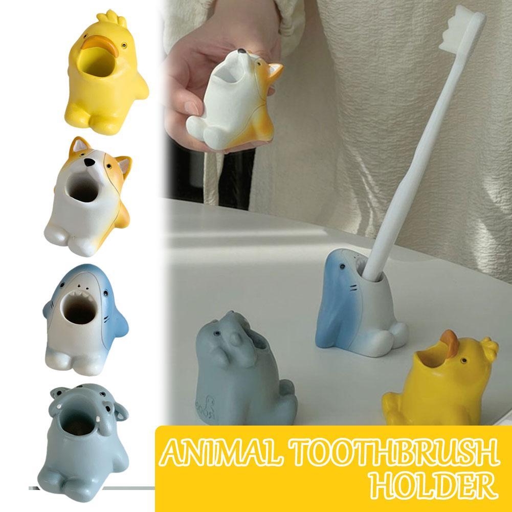 

Cute Cartoon Animal Toothbrush Holder Corgi Shark Pencil Countertop Decoration Brush Organizer Makeup Stationery Storage St V9F7