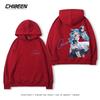 League of Legends LOL Lingluo Puppe Gwen Print Herren Kapuzensweatshirt Herbst und Winter Outdoor Plus Samt Locker Erwachsene Oberteile