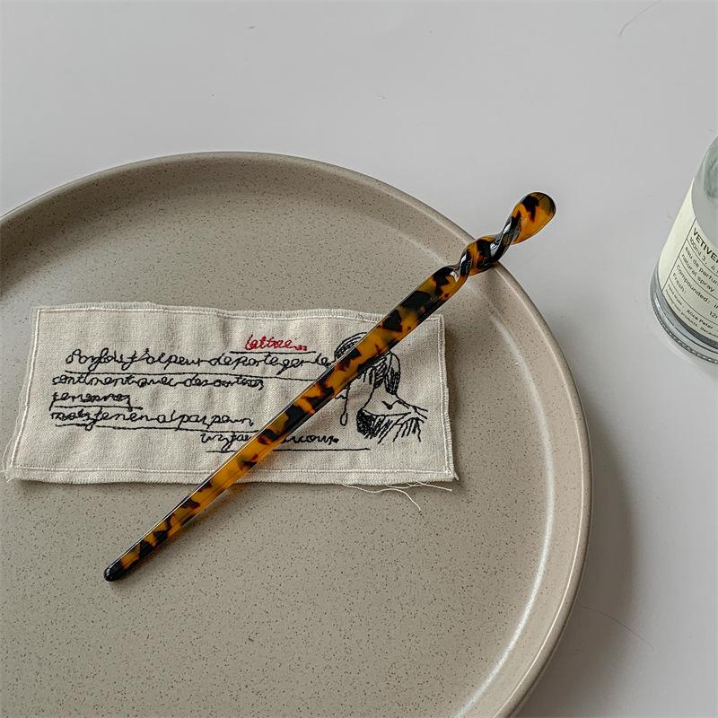 Chinese-Style Acetate Simple Everyday Hairpin For Women Ancient-Style Hair Accessory
