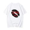 Yes,and? with Lips New Song Printing T-shirt Short Sleeve O-neck Cotton Soft Te