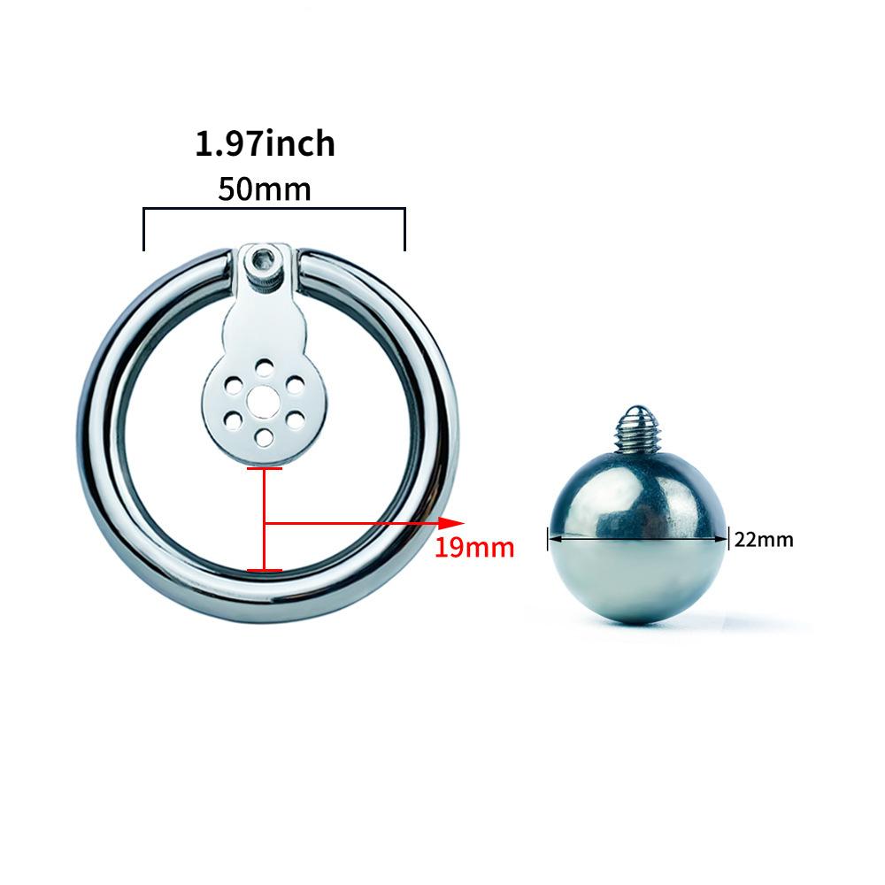 Krátký zámek cudnosti pro muže Kovový zámek CB Zámek na penis Klec na penis Sexuální hračky Natahovač míče erekční kroužek Slave Pás cudnosti BDSM