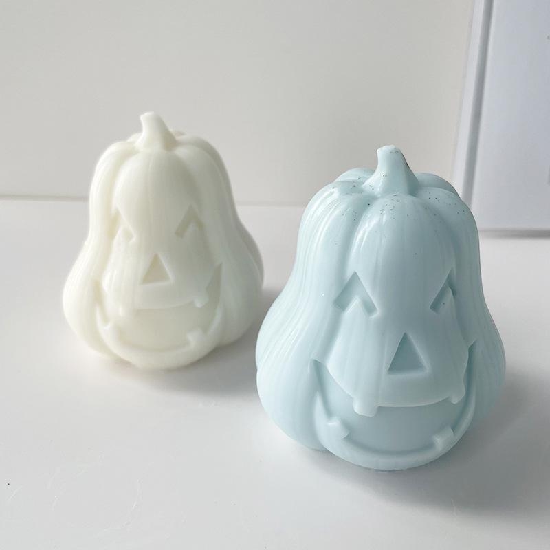 Skull Pumpkin Head Series Silicone Candle Mold DIY Halloween Horror Theme Sculpture Epoxy Plaster Soap Making Tool for Home Gift