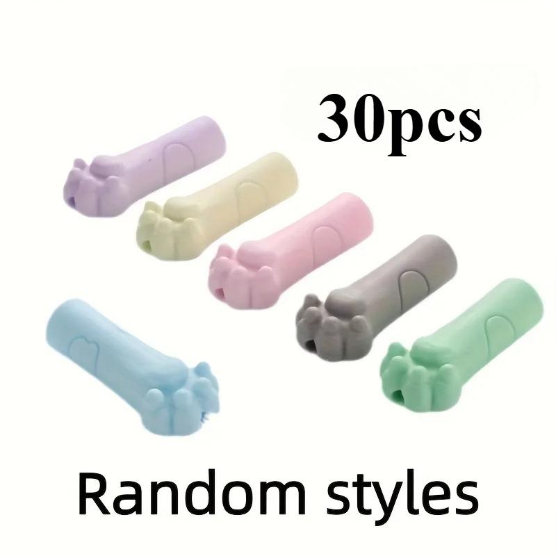 30/50pcs Cat Paw Eraser with Writing Stand,Soft Rubber Pencil Case Cover Perfect Gift for Back-to-School Office,Home,Party Favor