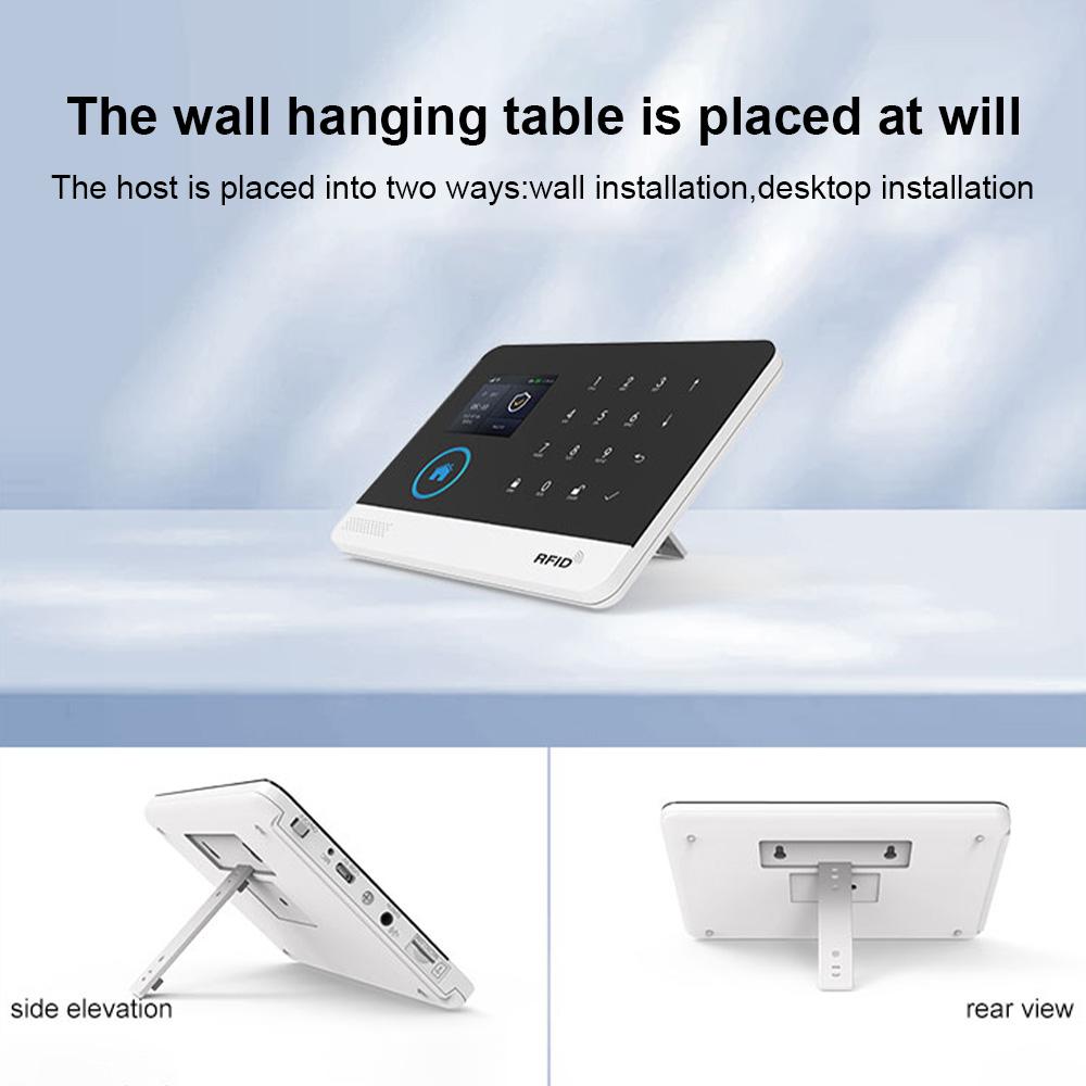 2G WiFi Wireless Home Alarm System TY APP 2.4-inch TFT Color Screen Rechargeable  Alarm Panel SOS