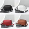 Color Solid Chic Pu Shoulder Bag For Women Featuring Adjustable Wide Strap And Zipper Closure