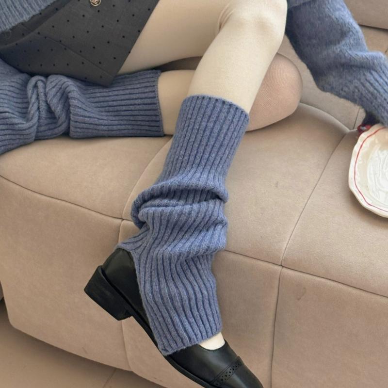 Acrylic Leg Warmers for Women Warm Soft Lightweight Long Socks Cold Weather Indoor Outdoor Activities