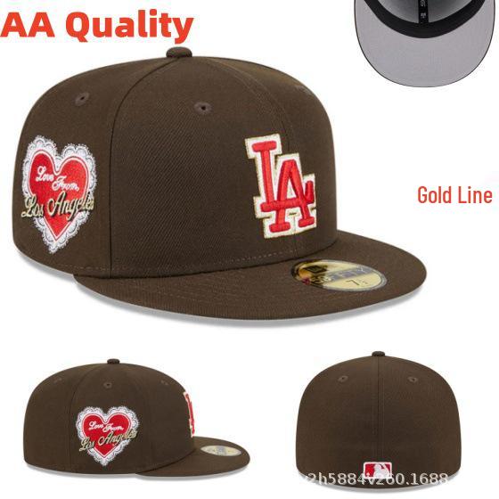 American Baseball Flat Brim Cap – LA Dodgers, NY Yankees, BOS Sox Embroidered Design, All Sizes