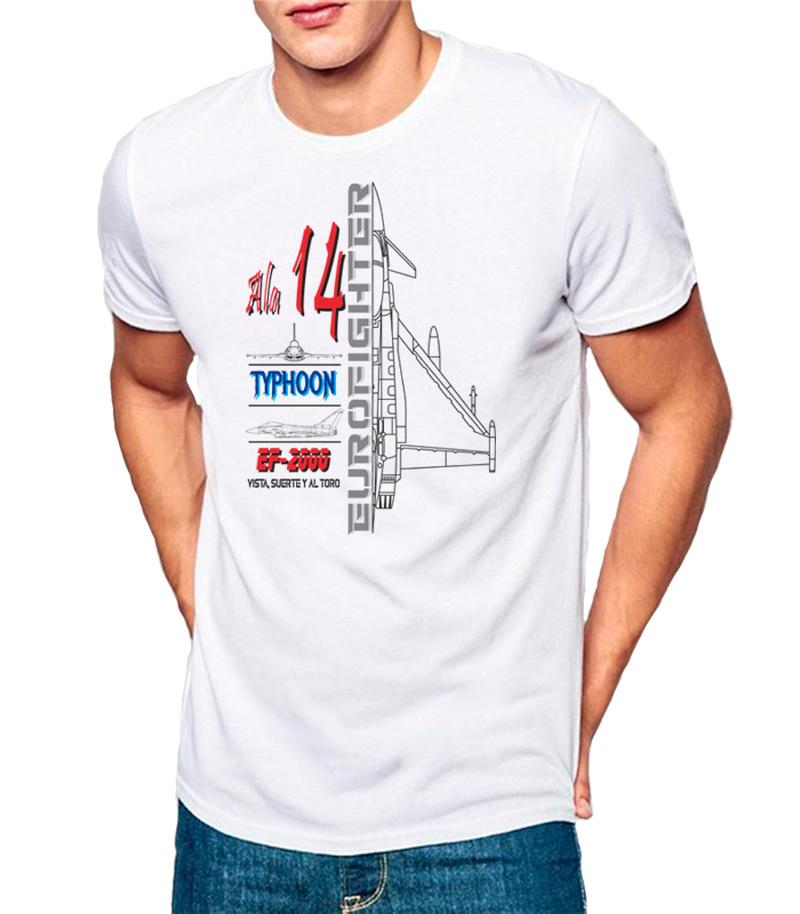Ala 14 Eurofighter Typhoon Profile Men T-Shirt Short Casual 100% Cotton Shirts Streetwear S