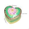 Heart Shape Jewelry Box Organizer Tabletop Decorative Alloy Trinket Holder Case
