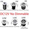 Dimmable Outdoor Lighting 3W 6W 10W 18W Garden Yard Step Stairs Floor Deck LED Recessed Inground Lamps LED Underground Spotlight