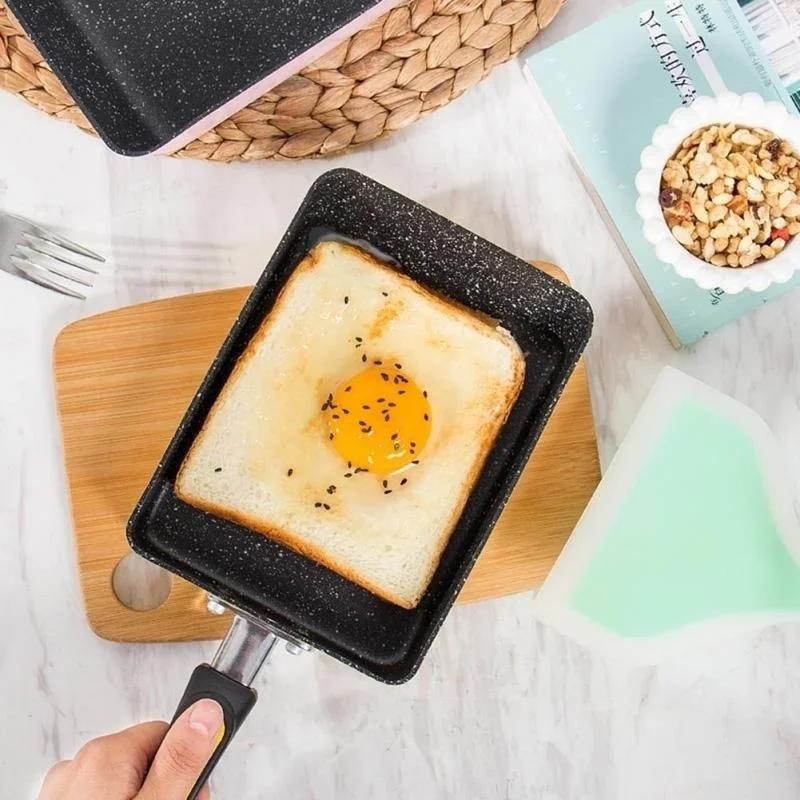 Japansk stil Jade Stekepanne Stekte egg Firkantet Non-stick Flatbunnet Røykfri Kokeplate Induksjon Gass Universell Biff Kokekar