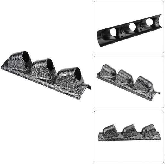 Acouto Gauge Mount Pod Gauge Bracket Holder Universal Heavy Duty Racing Sport Meter Gauge Pillar Mount Pod Holder(Triple Hole)