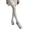Vintage Chain Twist Striped Pattern Cotton Tights for Women Breathable Leggings Spring Fall Opaque Pantyhose Stockings