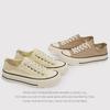 Summer Canvas Shoes Women'S OnePedal Round Head LaceUp NonSlip ThickSoled Casual Board Shoes