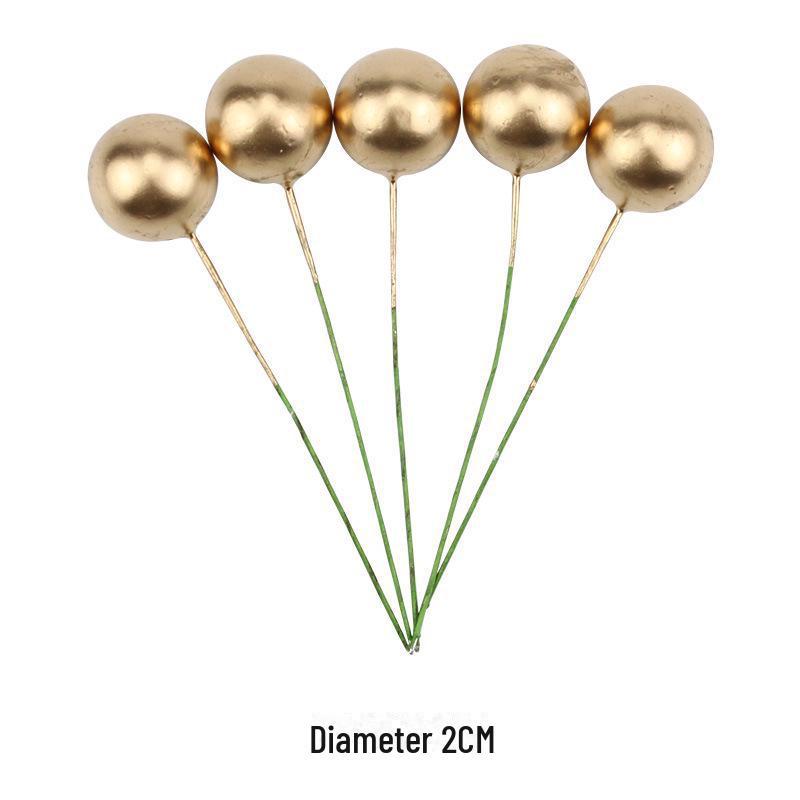 

Украшения для торта «Шар желаний» из матового золота и серебра — набор из 5 штук