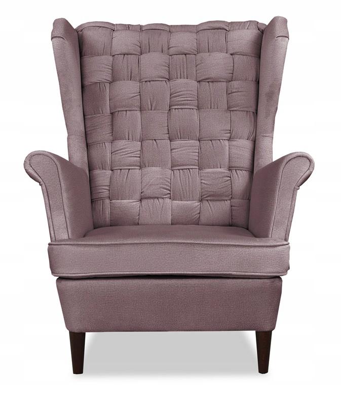 Fotel uszak Carol skandynawski Family Meble LILIOWY brudny róż różowy