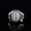 Anello Naturale Rodocrosite Pietra di Luna Donna Gioielli Placcati Rame 10x14MM Occhio di Tigre Grande Lapislazzuli Anello Retro da Festa Regalo