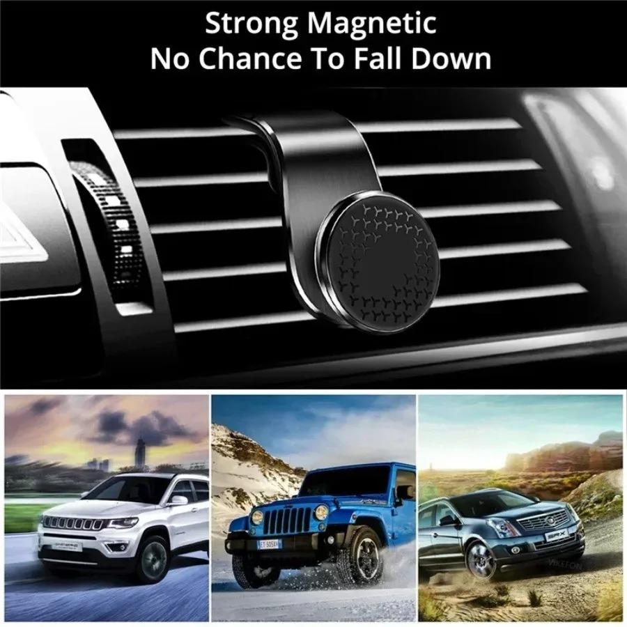 Secure Magnetic Car Mount Air Vent Phone Stand Strong Grip 360° Adjustable Holder