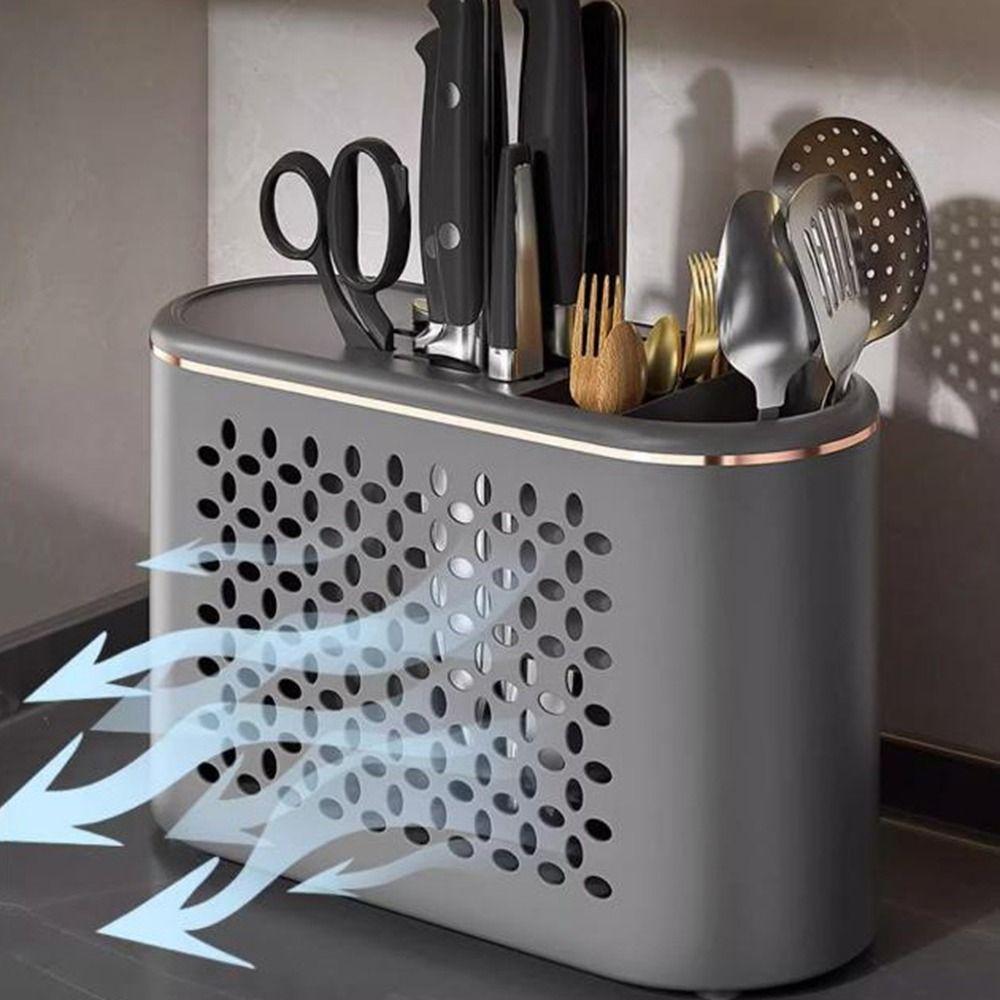 Large Capacity Chopstick Storage Rack Space Saving Utensil Drying Rack  Kitchen