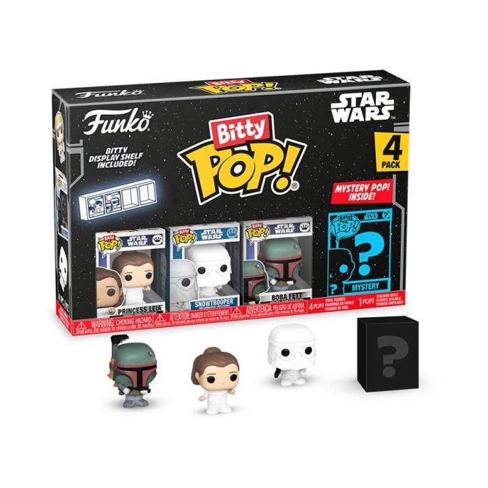 Pack 4 Figurines Funko Bitty Pop Star Wars S2 Leia