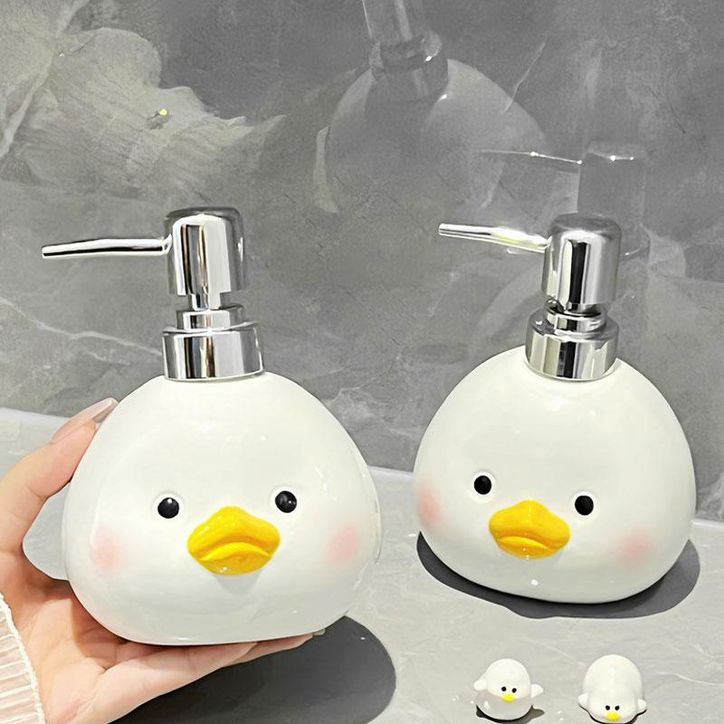 Cartoon cute chicken lotion bottle household press bottle bathroom shower gel hand soap shampoo dispensing bottle soap dispenser