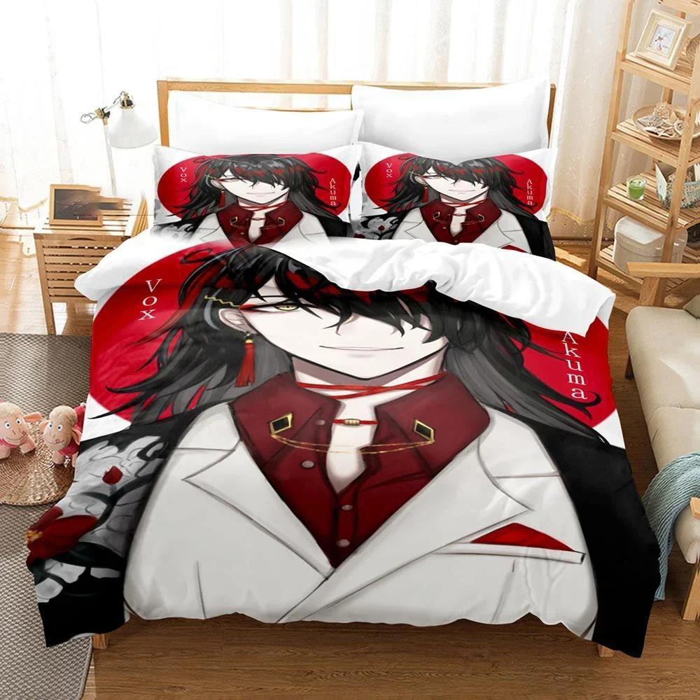 Hololive Vox Akuma Bedding Set Duvet Cover Bedroom Comforter Covers Single Twin King Size Quilt Cover Home Textile