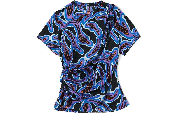 Li Ning Sports Basketball Collection T Shirts Women s Blue Crew Neck Moderate AHSR346-1 M