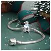 Copper Metal Plating Christmas House Snowflake Penguin Snowman Charming Pendant Bead Component Compatible With Authentic Original Charm Bead