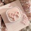 Pink bow for AirPods protective case 3rd generation apple 4 bluetooth headset pro2 sweet pendant 1/2 generation