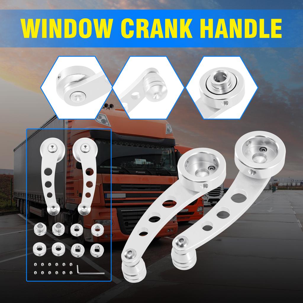 2PCS Car Window Crank Handle Universal Winder Riser Replacement Aluminum Alloy FOR Toyota Honda Corolla Car Parts High Quality