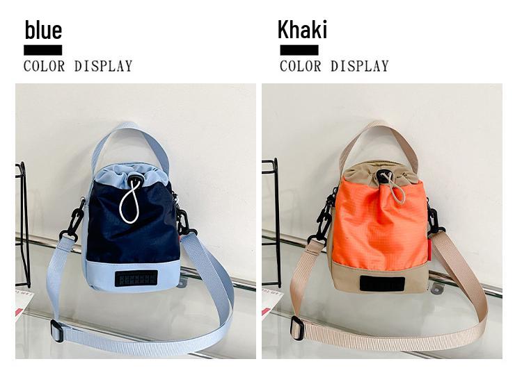 Multifunctional Drawstring Shoulder Bag for Mobile, Bottle & Sports - Large Capacity Crossbody Bag for Outdoor Cycling & Travel