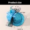 Mesh Flower Fascinator Hair Clip Adult Costume Accessory Barrettes for Teaparty
