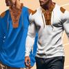 Herbst Neue Herren Patchwork Farbe Strap V-Ausschnitt Top Casual Langarm Base T Shirts Männer Sport T Shirt