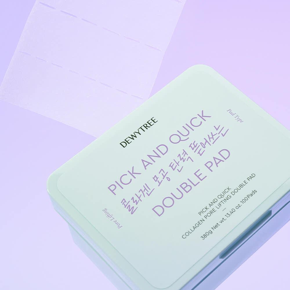 Dewytree Pick and Quick Collagen Pore Elasticity Double Pad Firming Hydrating 380g 100pcs