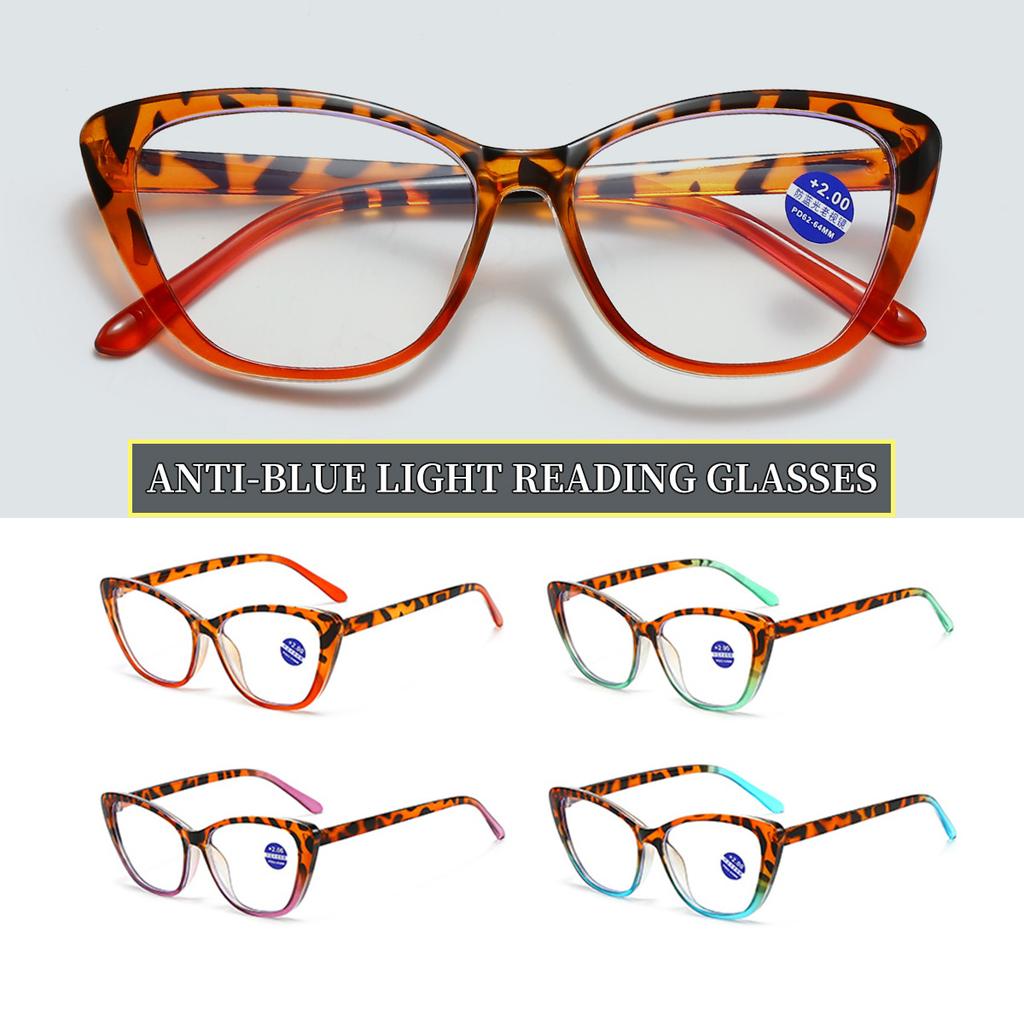Men Women New Cat-eye Large Frame Presbyopia Glasses Fashionable Personalized High-definition Anti-blue Light Reading Glasses