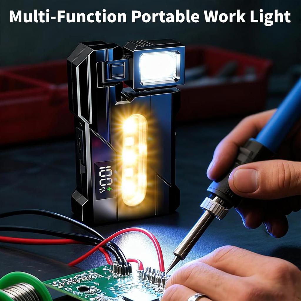 Mini Rechargeable LED Flashlight with 1800 lumens and Magnet - Super Bright 7-Mode EDC Flashlight, Rechargeable LED, Portable IP68 Pocket Flashlight