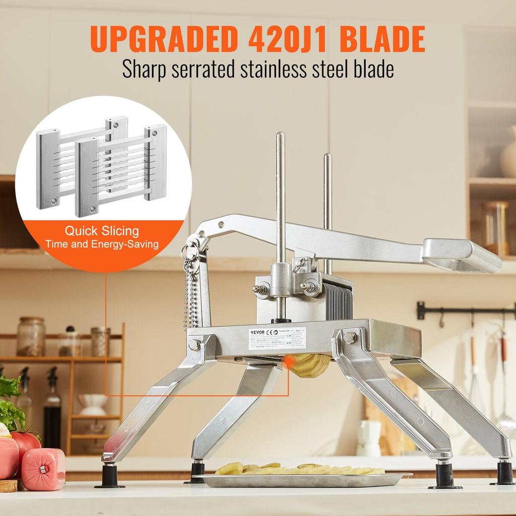 Commercial Vegetable Slicer, 3/8 and 3/16 inch Tomato Slicer, Stainless Steel and Aluminum Alloy Vegetable Cutter Slicer, Manual Tomato Slicer with