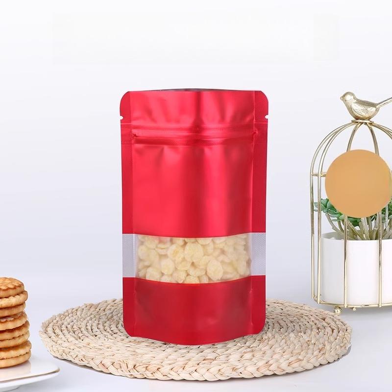 Window Independent Aluminum Foil Sealed Bag, Color Moisture-proof and Light Proof Flower Tea Nut Packaging Bag, Candy and Snack Sealed Bags