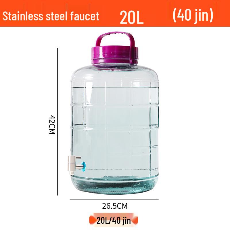 Large Capacity Sealed Glass Jar: Perfect for Wine, Kimchi, Pickling, and Brewing