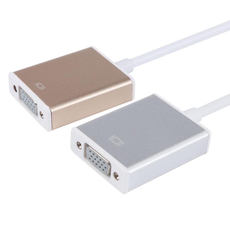 1Pc Type C To Female Vga Adapter Cable Usb 3.1 To Vga Adapter For Pc