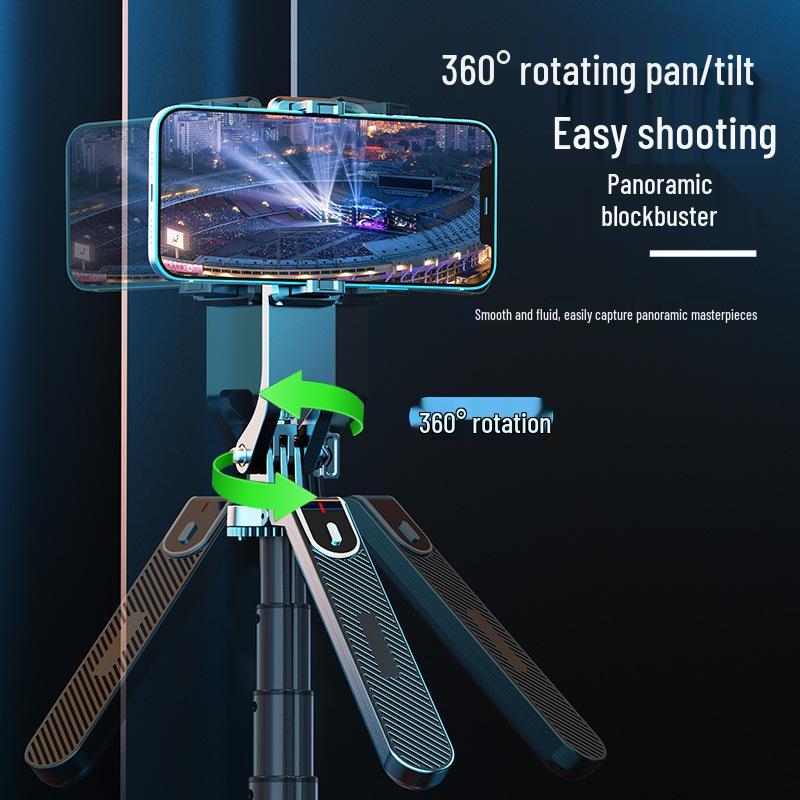 1.8m P185 Anti-Shake Stabilizer Gimbal for GoPro - Multi-Function Selfie Stick & Aluminum Alloy Tripod for Live Broadcast