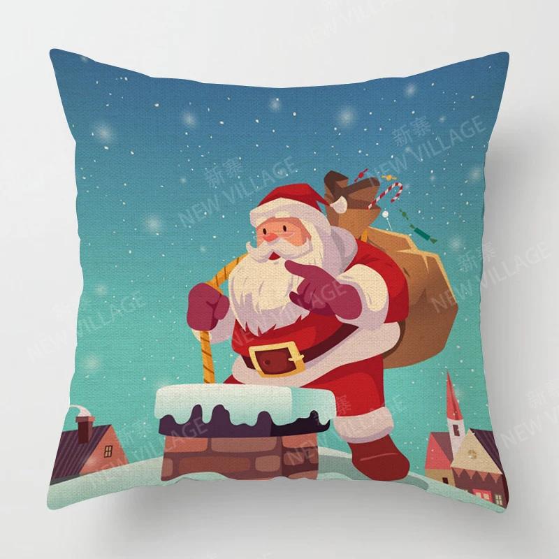 Decorative Cushion Home Living Room Decor Throw Pillow Cover 40*40 40X40Cm 60X60Cm 45X45Cm 50X50Cm Plant Winter Merry Christmas