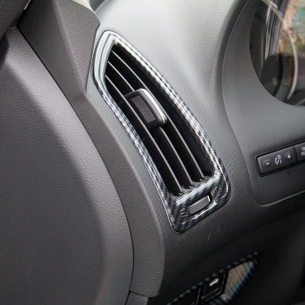 Dashboard Side Air Vent AC Outlet Cover Trim for Infiniti Q50 2014-2024 Q60 2017-2022 (Carbon Fiber Pattern)