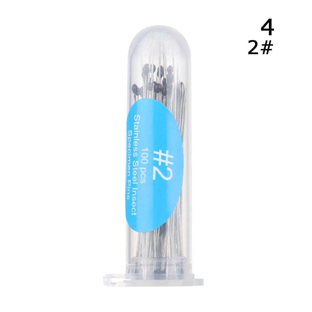 100Pcs High Hardness Entomology Education Pin Specimen Pins Needle Insect Dissections Supplies